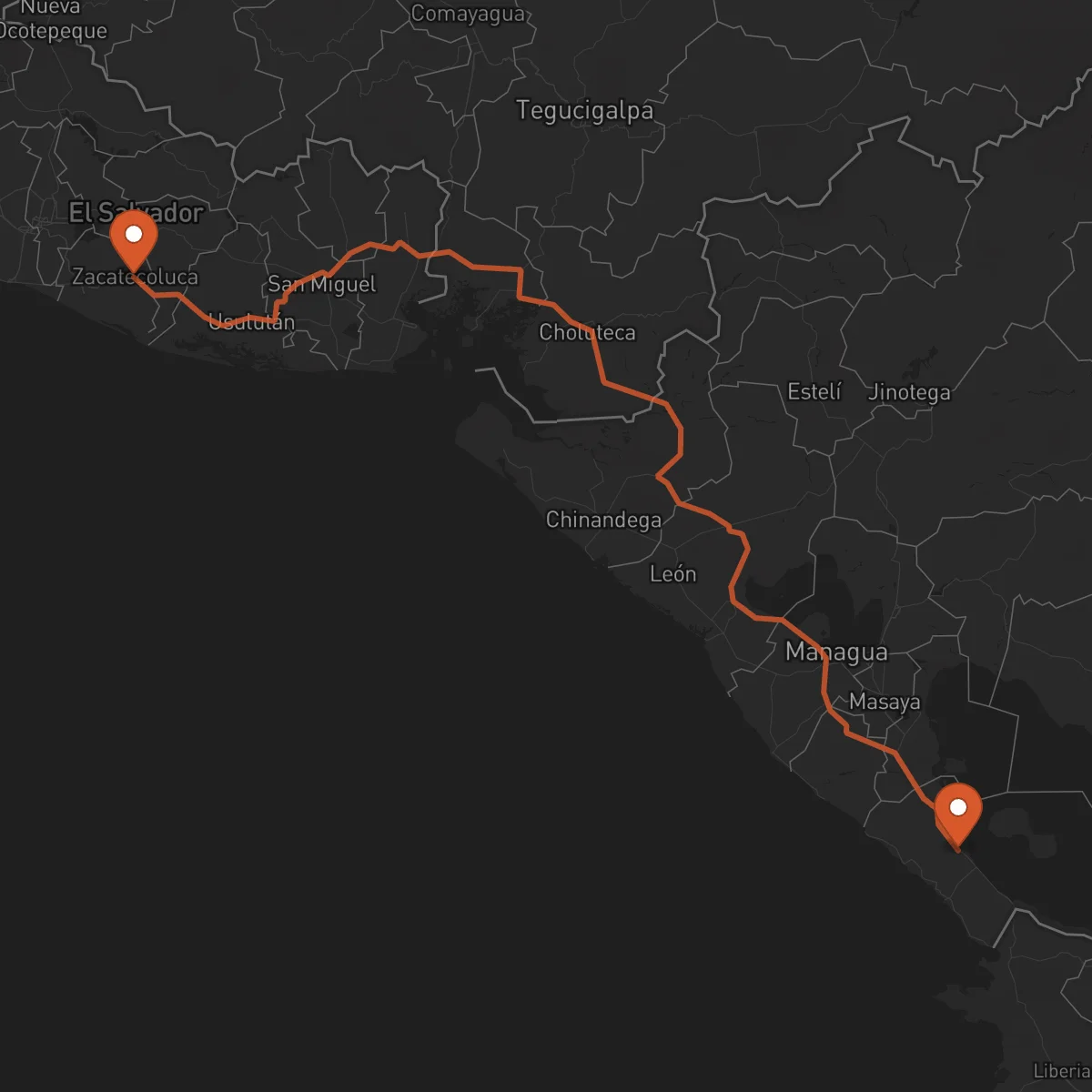 Ruta Zacatecoluca - Rivas