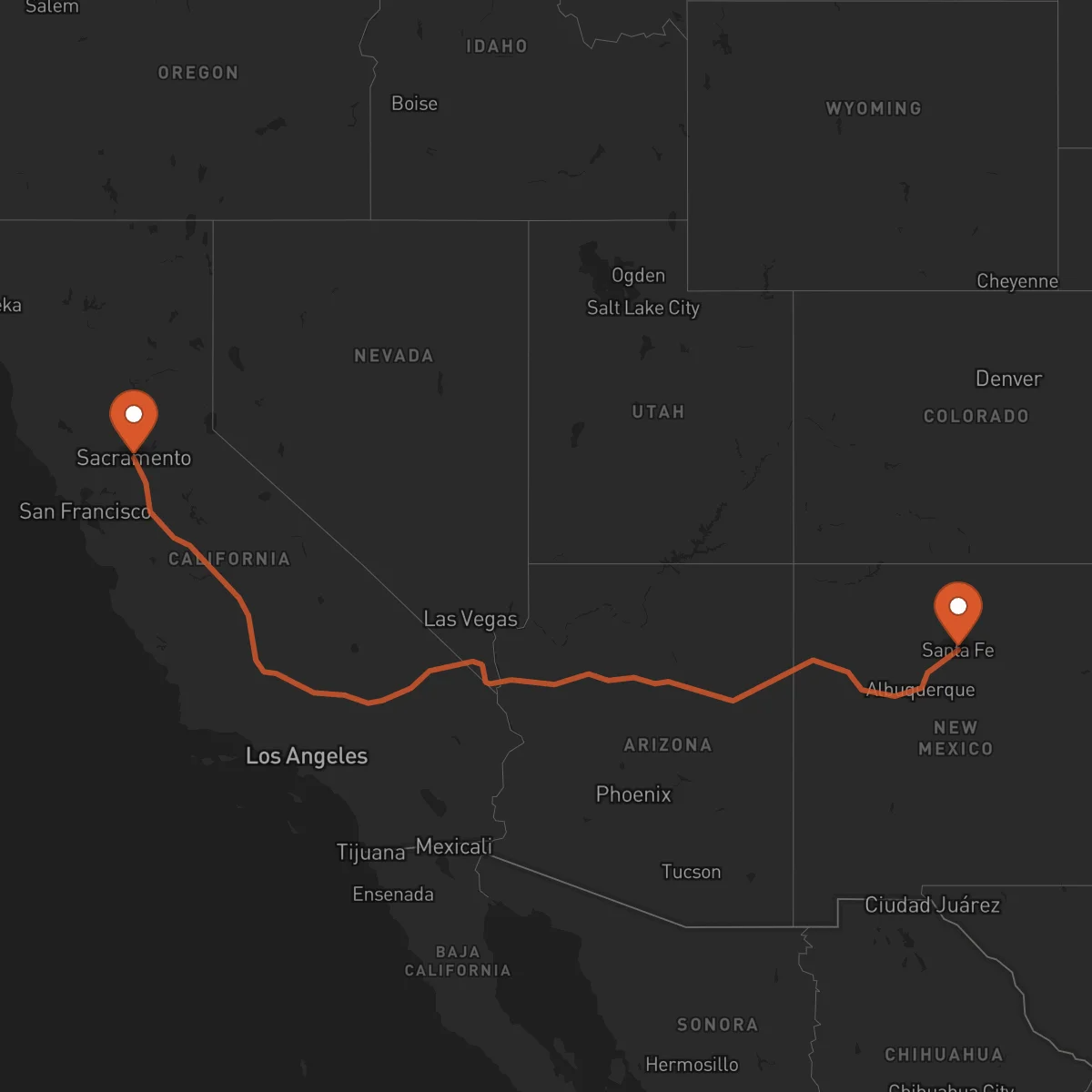 Ruta Sacramento - Santa Fe