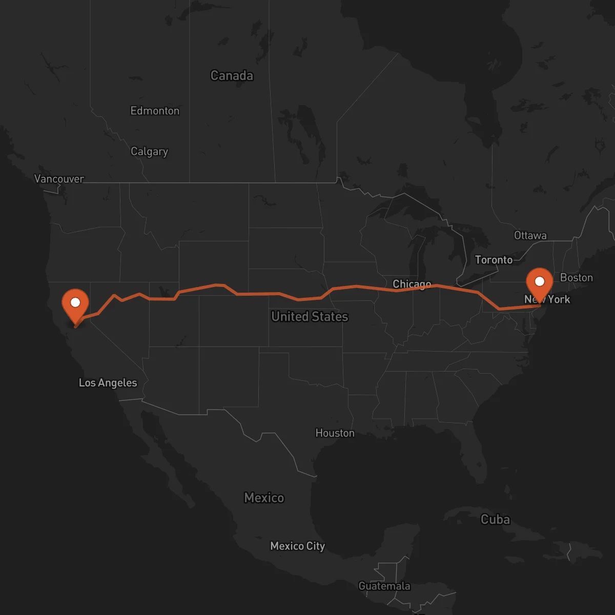 Ruta Sacramento - Trenton