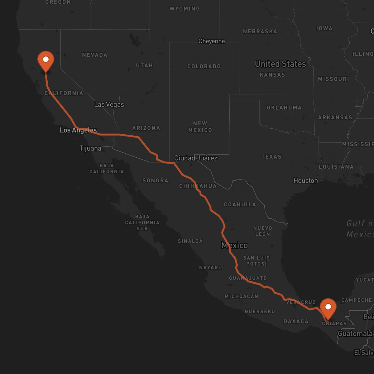 Ruta Tuxtla Gutiérrez - Sacramento