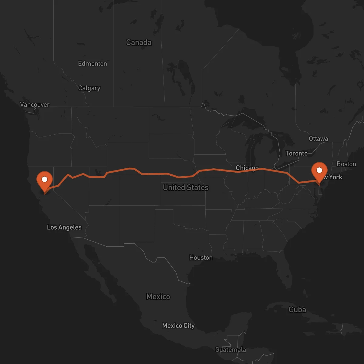 Ruta Sacramento - Wilmington
