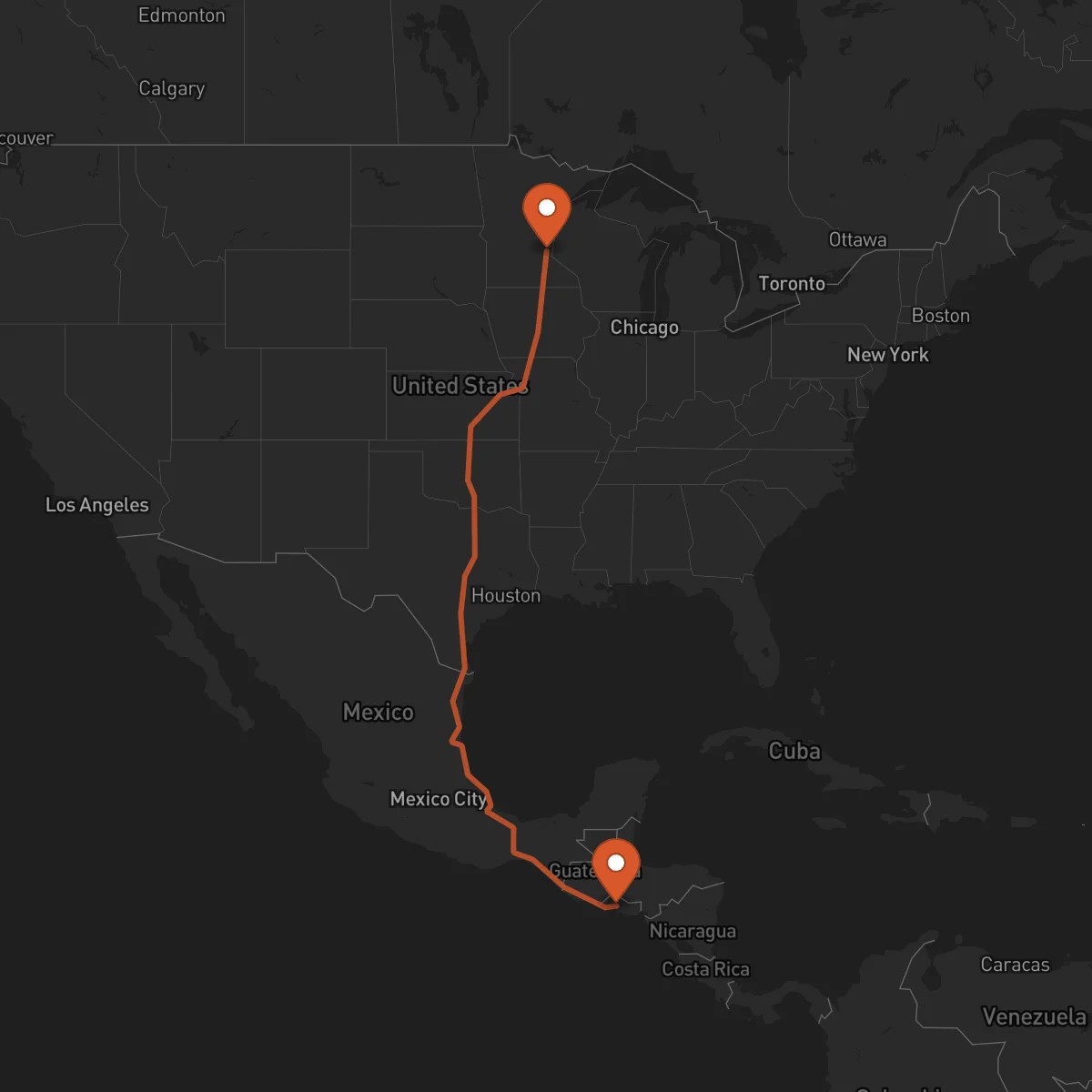 Ruta Saint Paul - San Salvador