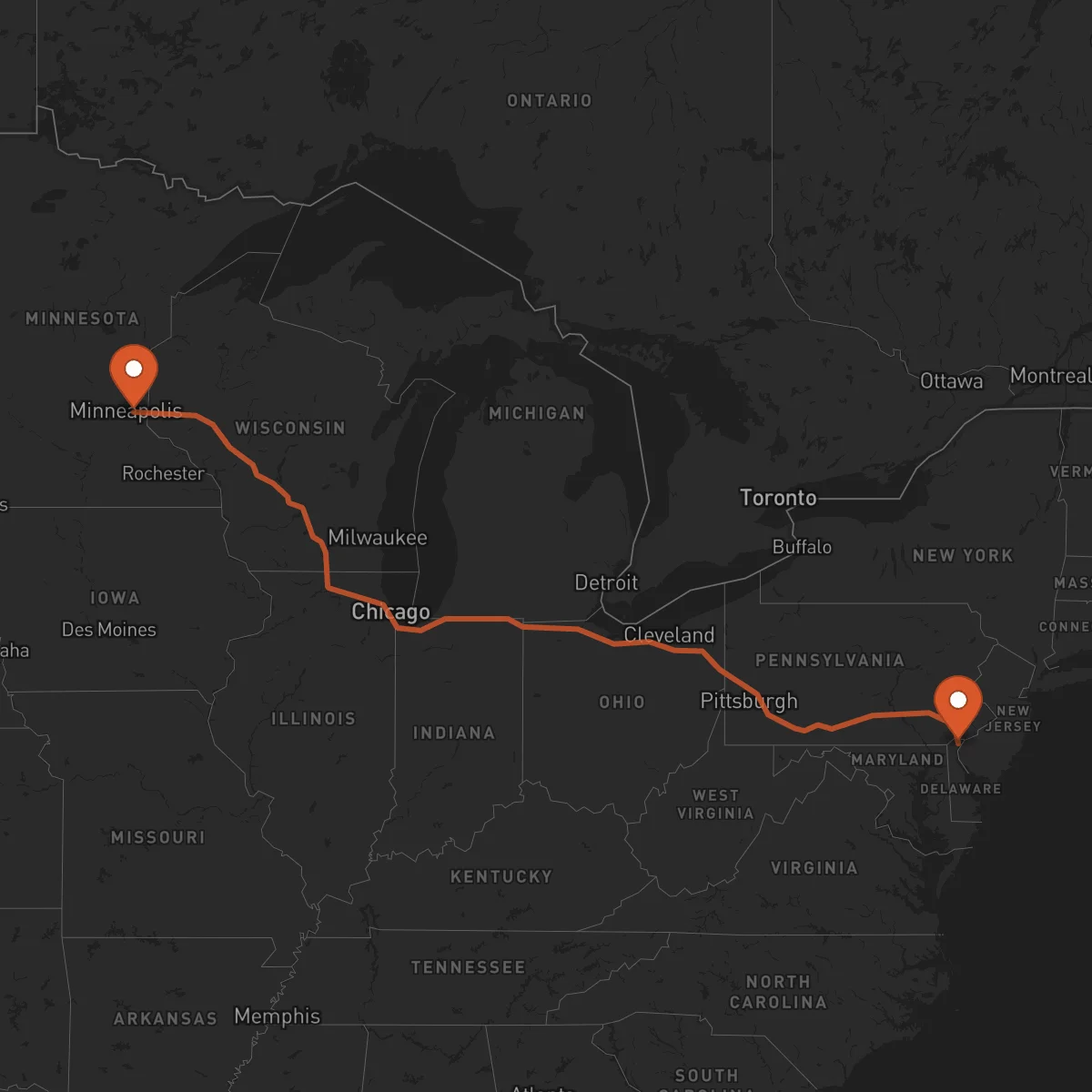 Ruta Saint Paul - Wilmington
