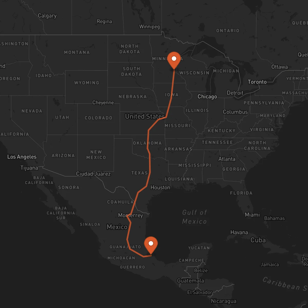 Ruta Saint Paul - Xalapa