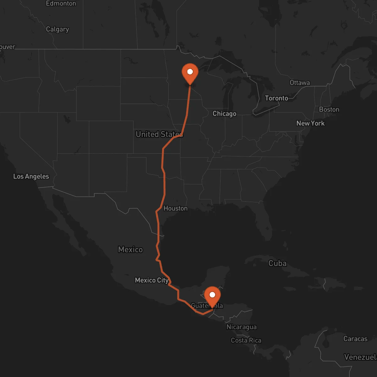 Ruta Saint Paul - Zacapa