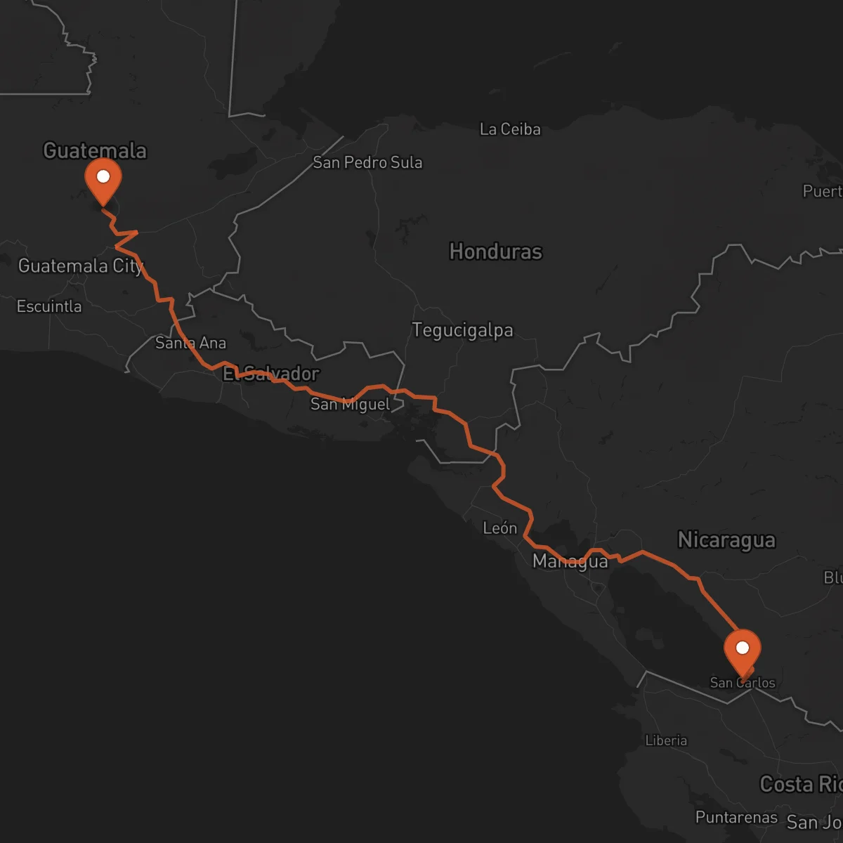 Ruta San Carlos - Salamá