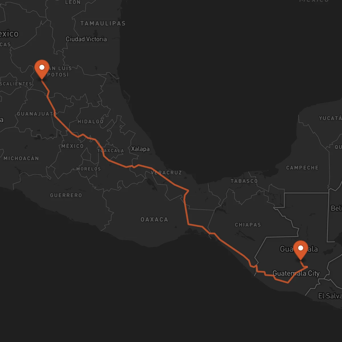 Ruta San Luis Potosí - Salamá
