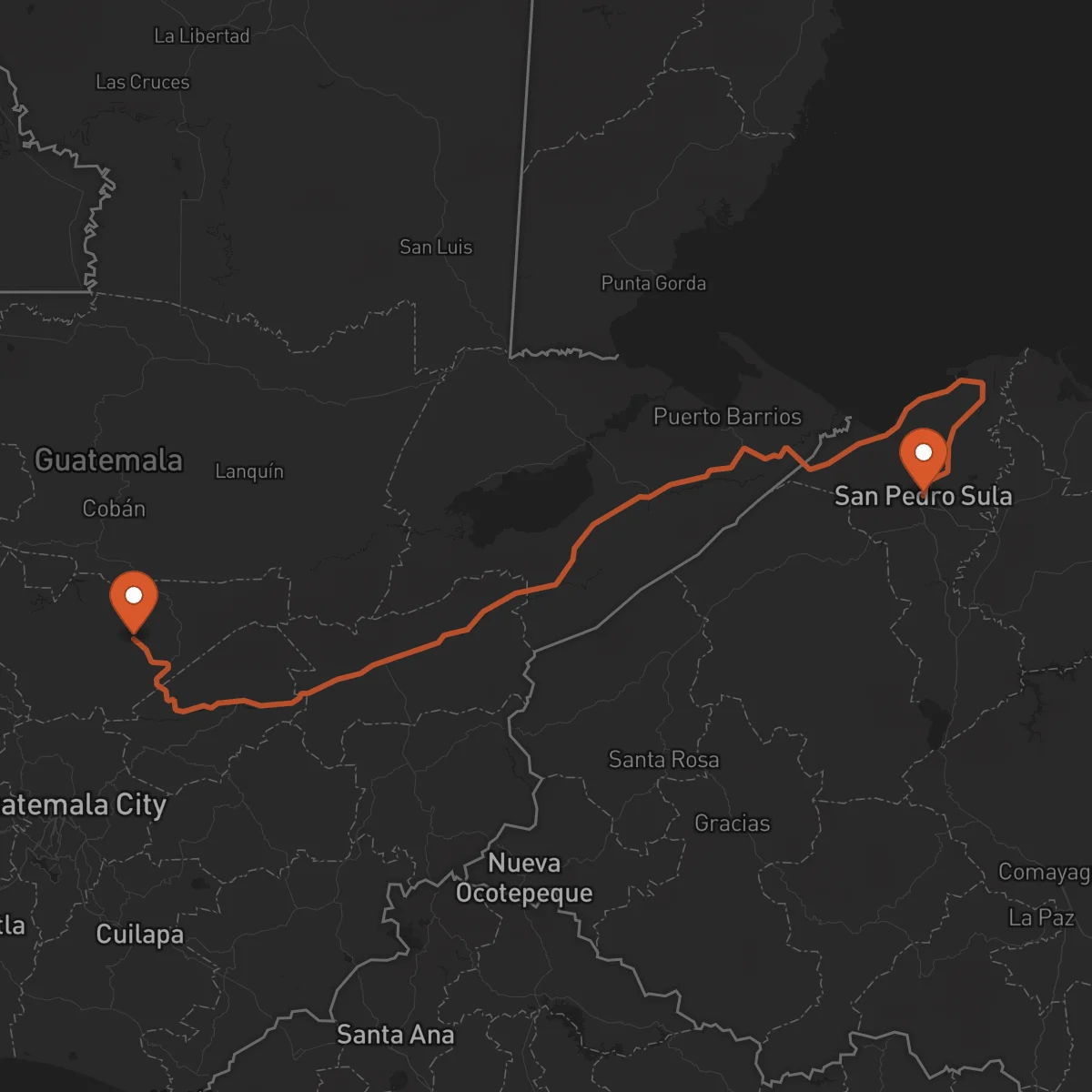 Ruta Salamá - San Pedro Sula