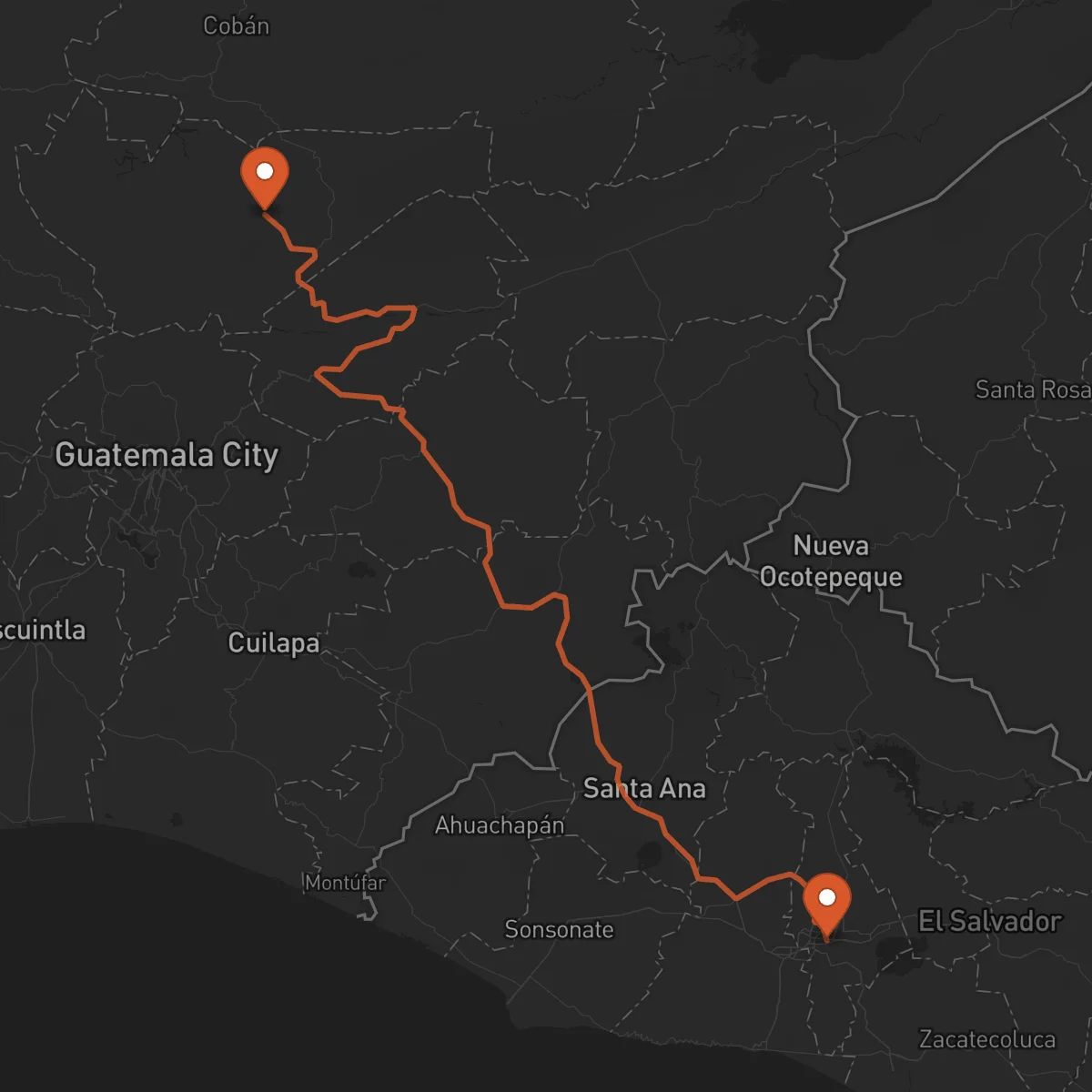 Ruta Salamá - San Salvador