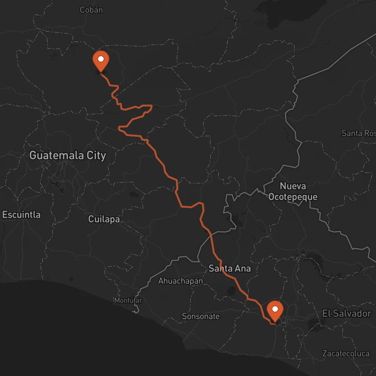 Ruta Salamá - Santa Tecla