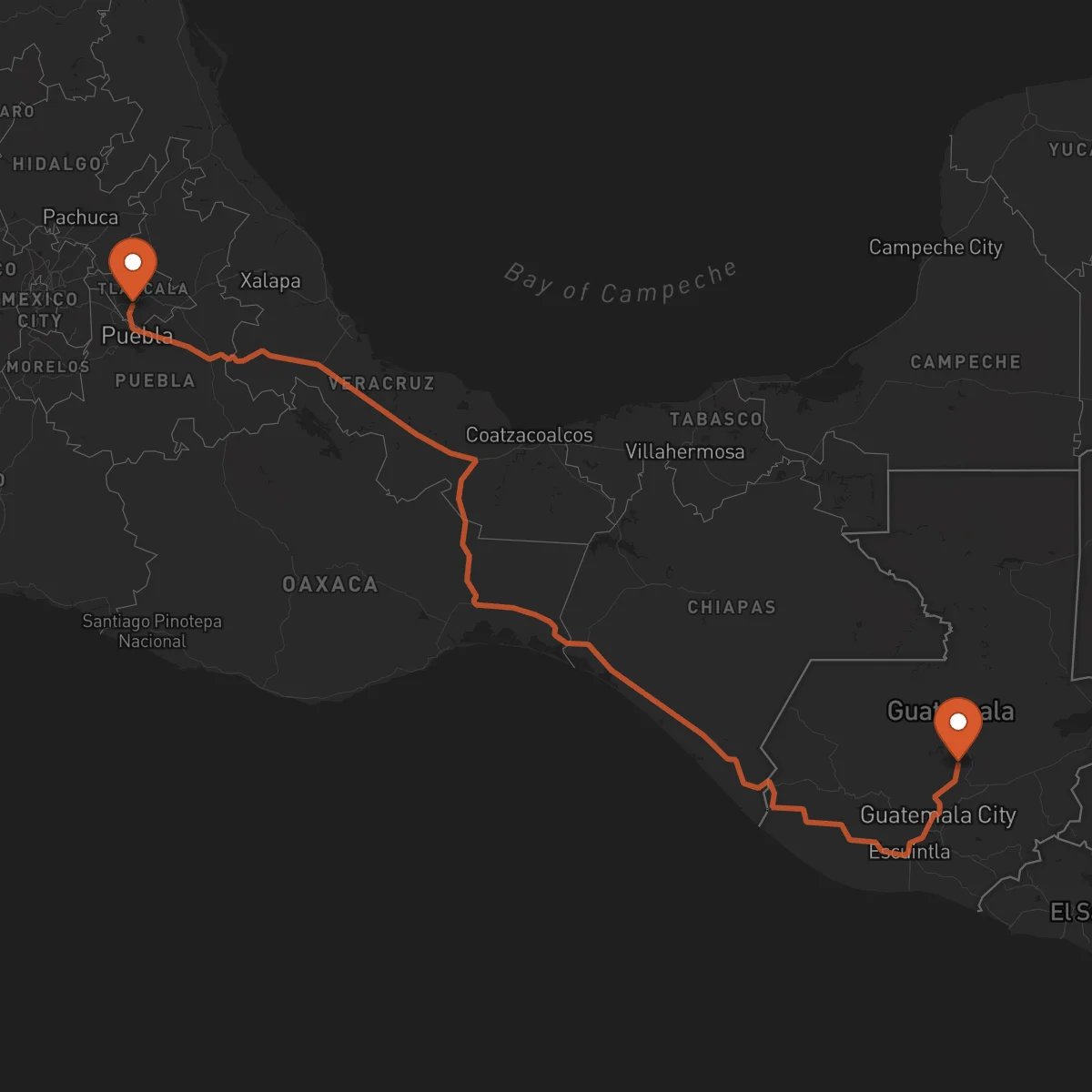 Ruta Salamá - Tlaxcala de Xicohténcatl