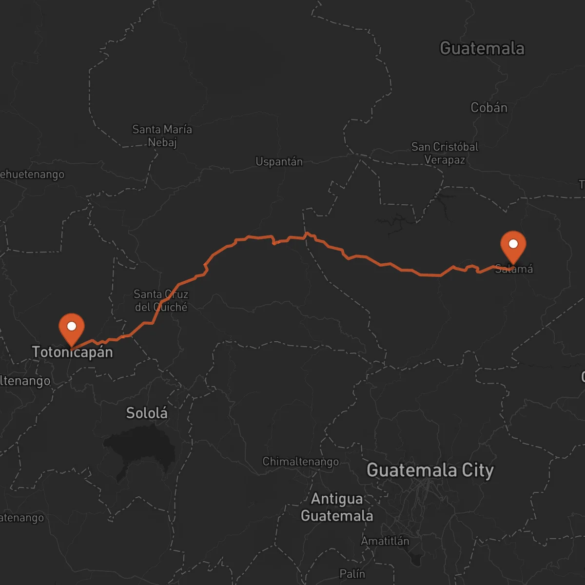 Ruta Salamá - Totonicapán