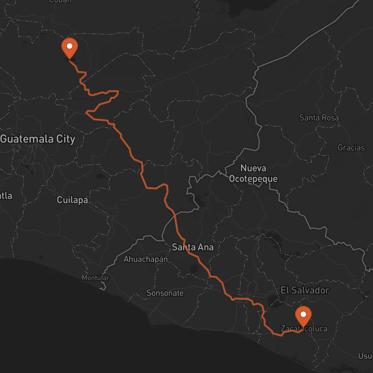 Ruta Zacatecoluca - Salamá