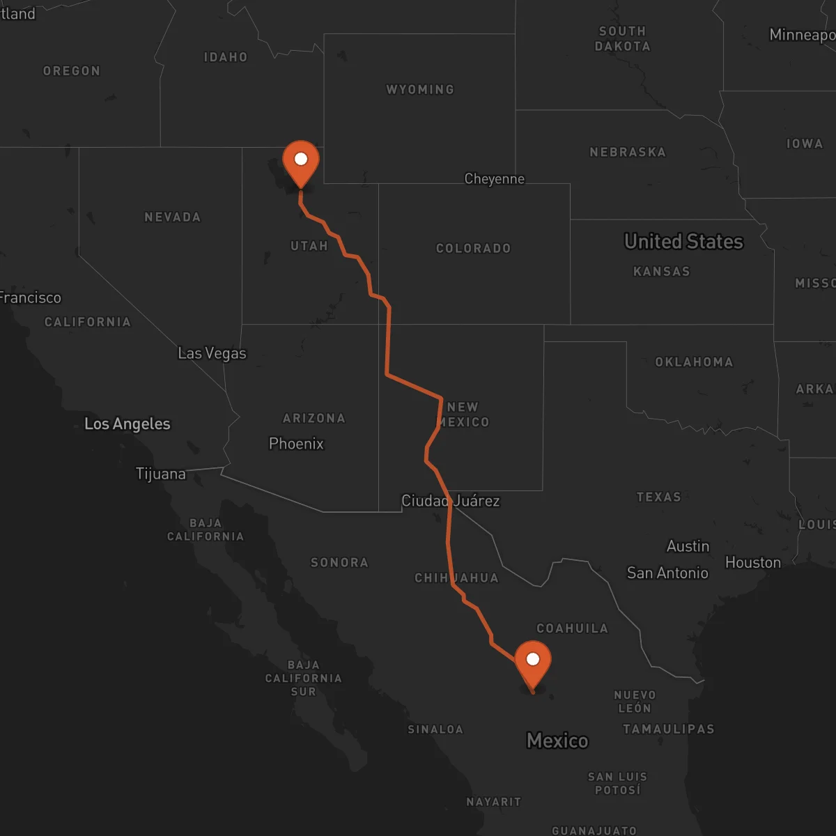 Ruta Salt Lake City - Torreón
