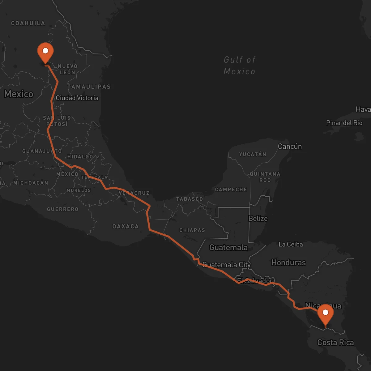 Ruta Saltillo - San Carlos