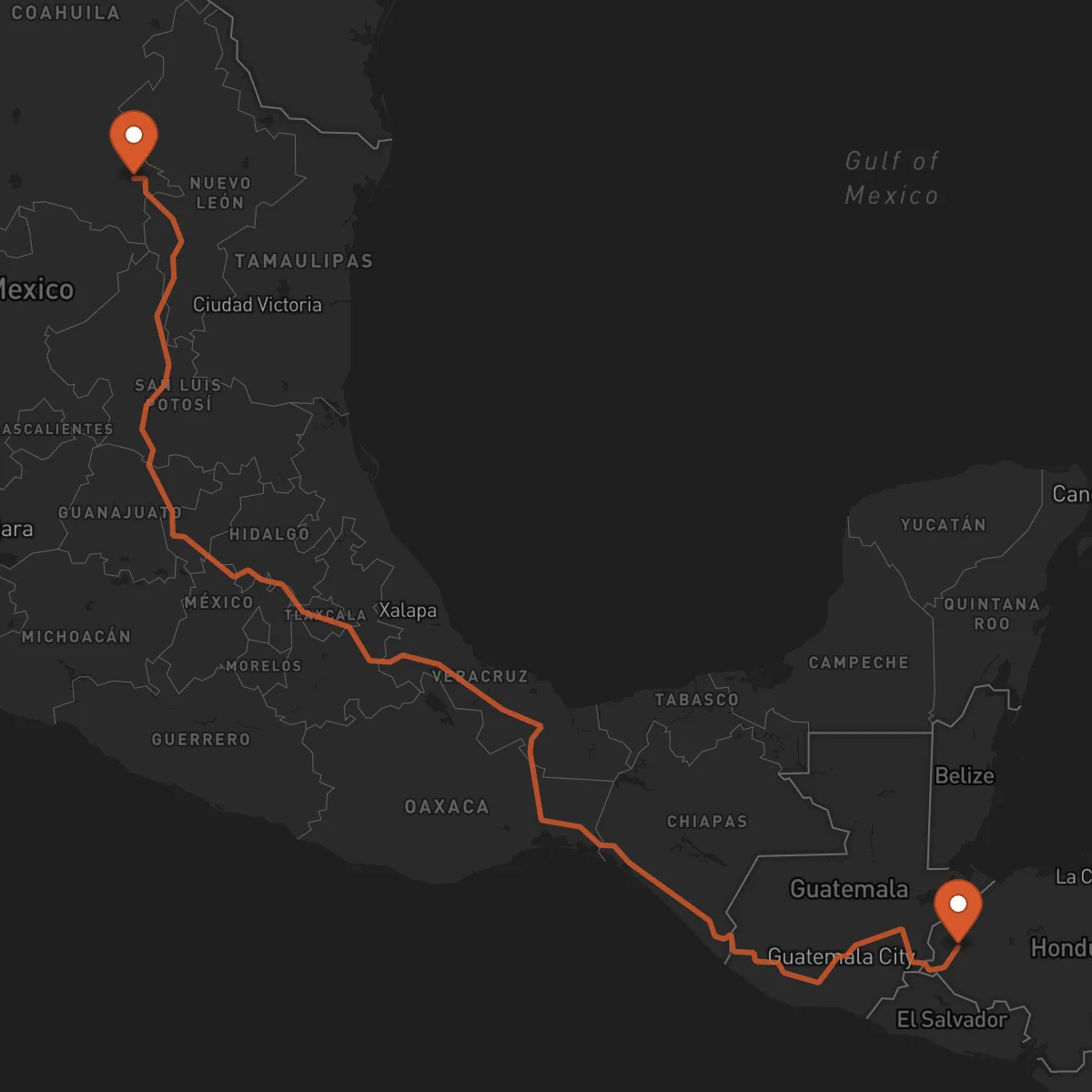 Ruta Santa Rosa de Copán - Saltillo