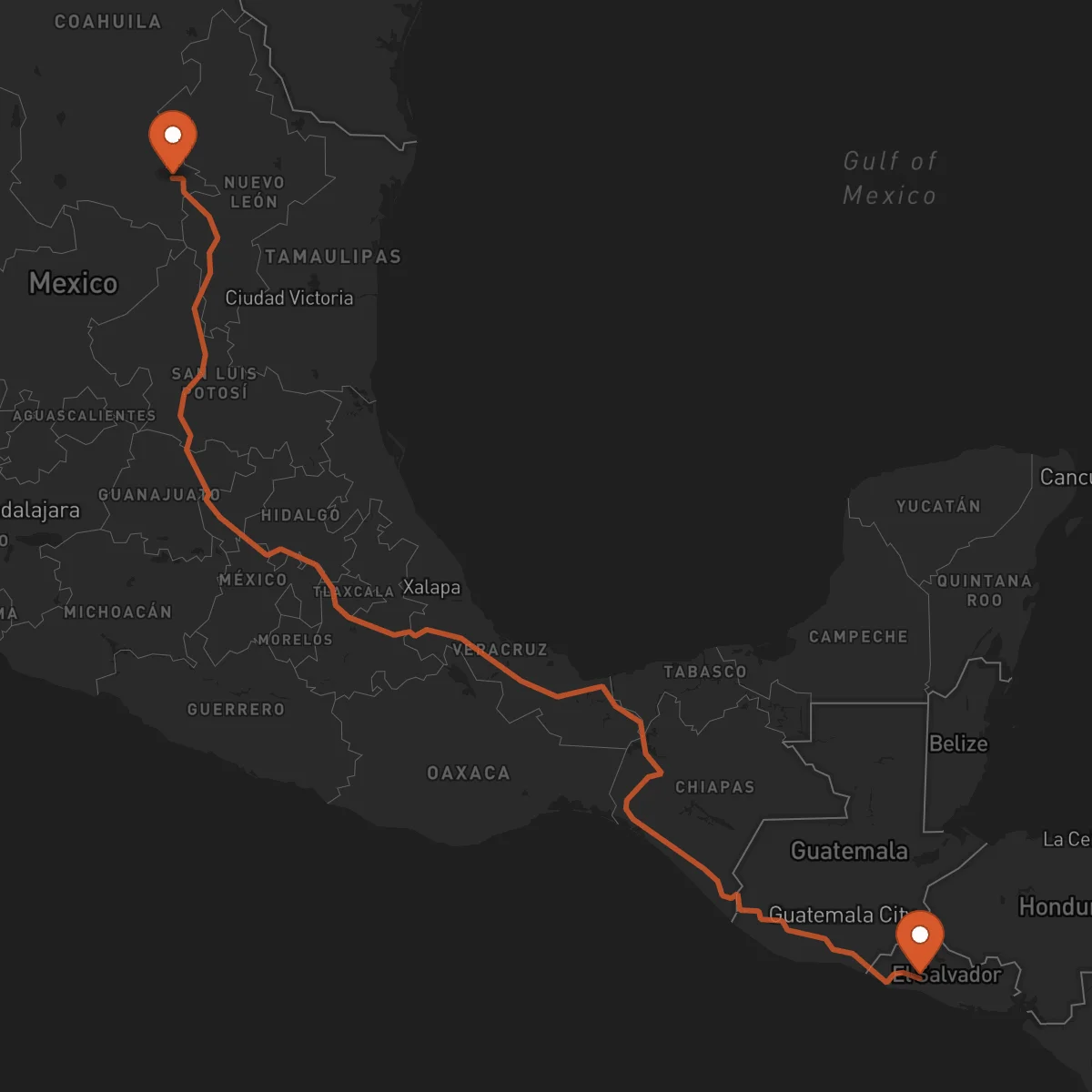 Ruta Saltillo - Santa Tecla
