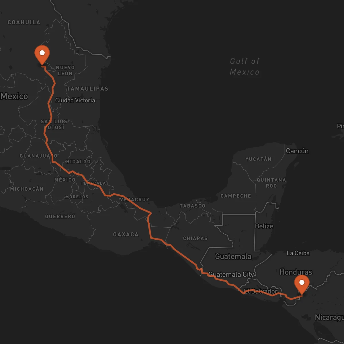 Ruta Saltillo - Somoto
