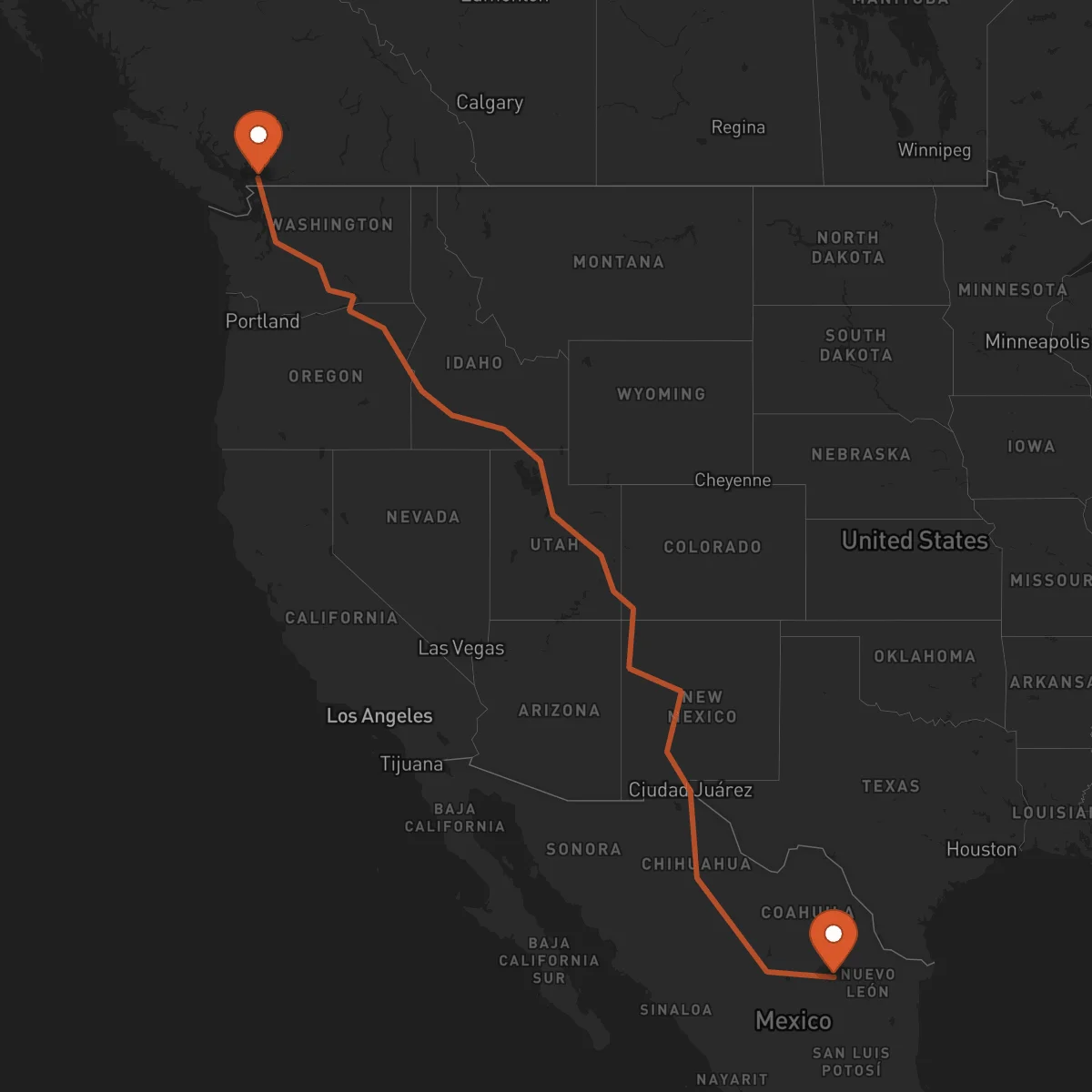 Ruta Saltillo - Surrey