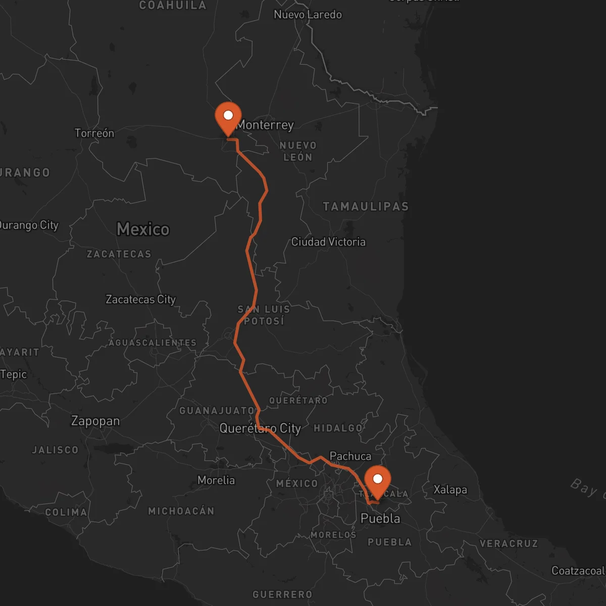 Ruta Tlaxcala - Saltillo