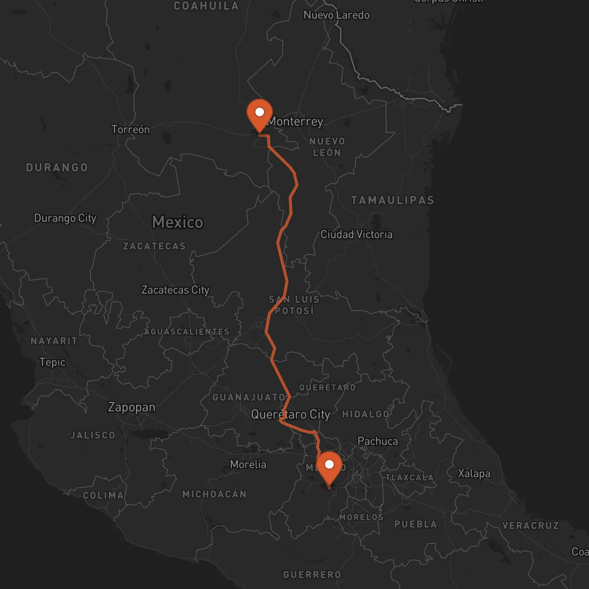 Ruta Toluca - Saltillo