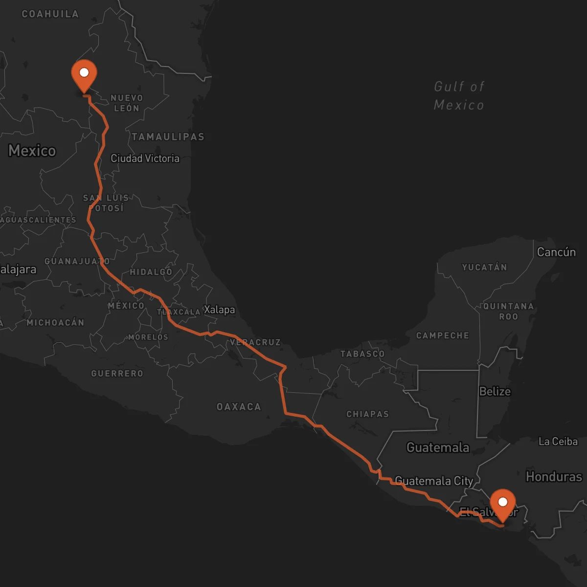 Ruta Saltillo - Usulután