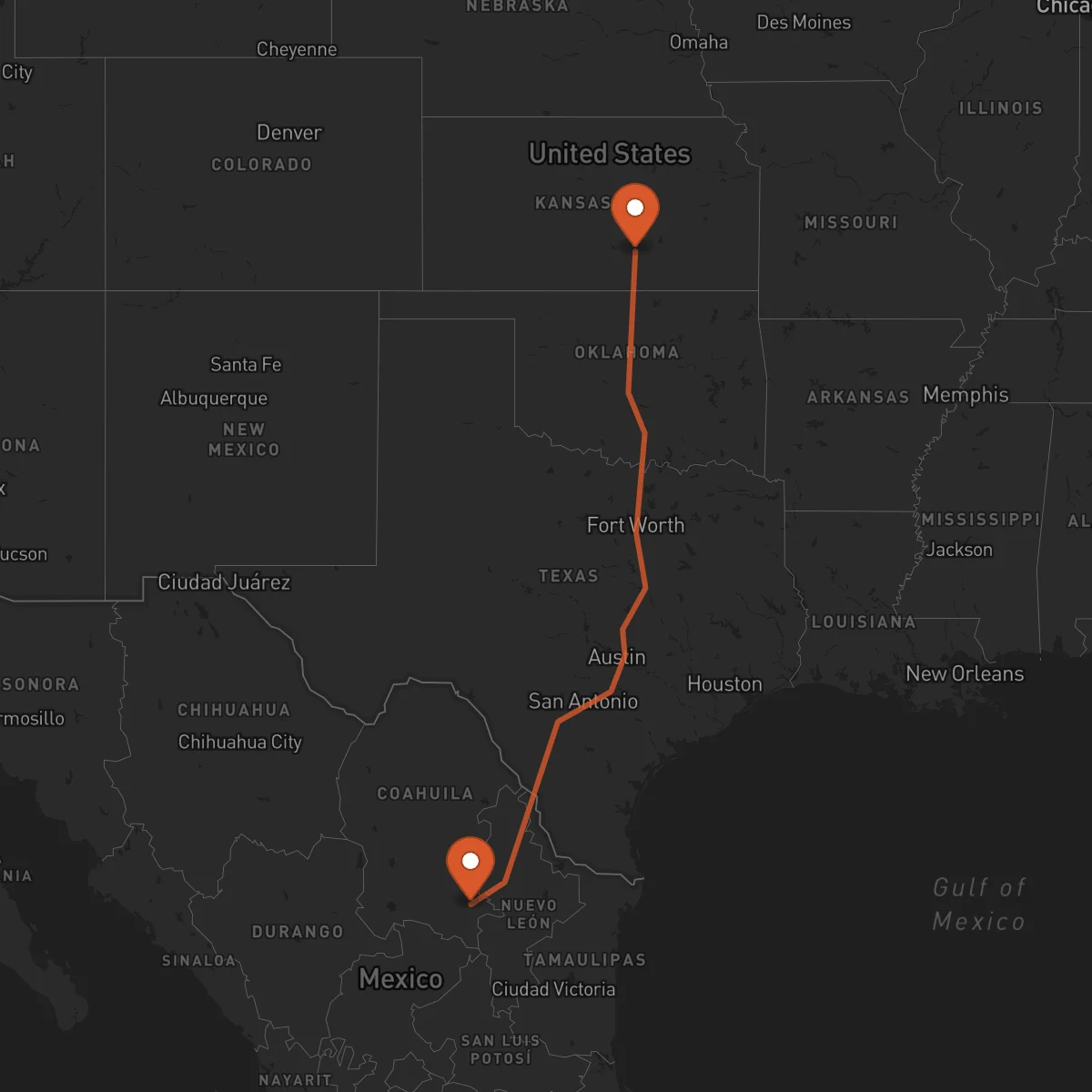Ruta Saltillo - Wichita