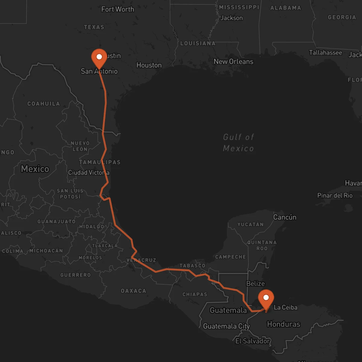 Ruta San Antonio - San Pedro Sula