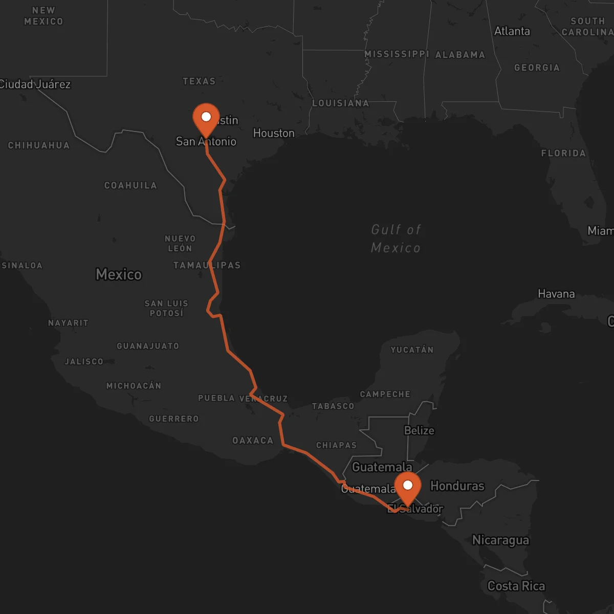 Ruta San Salvador - San Antonio