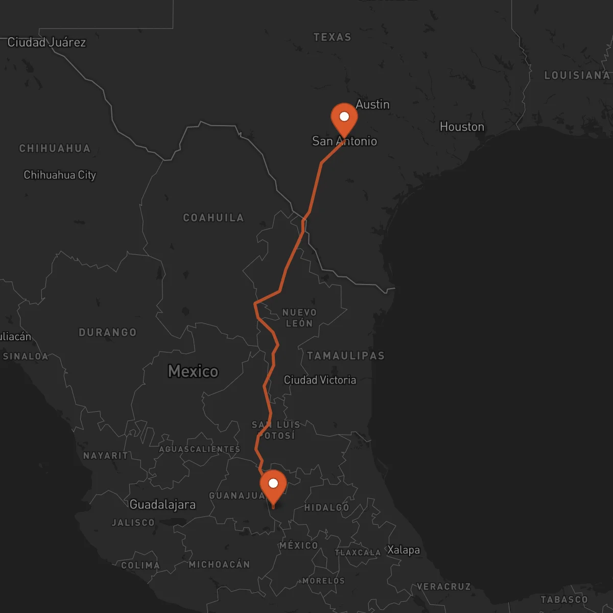 Ruta Santiago de Querétaro - San Antonio