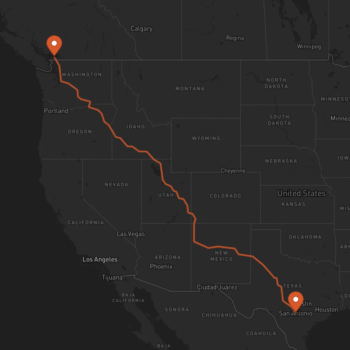 Ruta Surrey - San Antonio