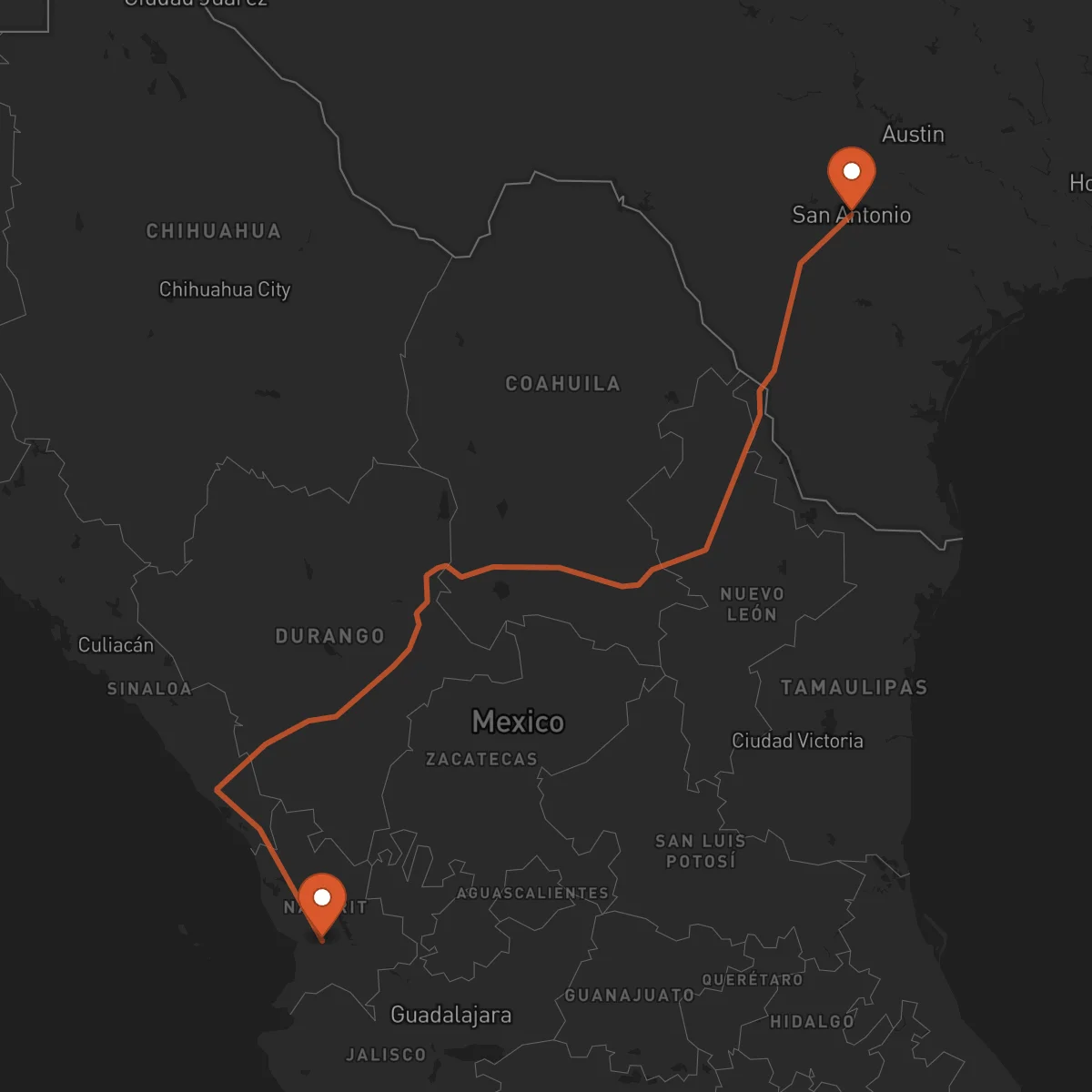 Ruta Tepic - San Antonio