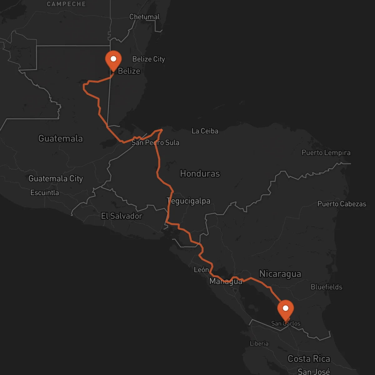 Ruta San Ignacio - San Carlos