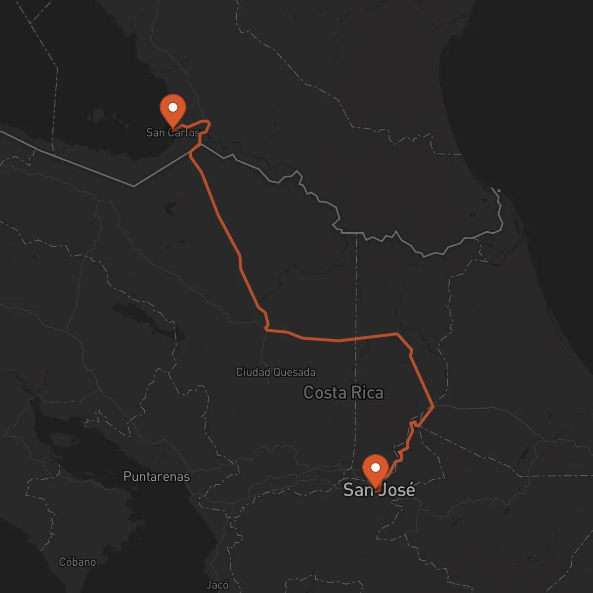 Ruta San Carlos - San José