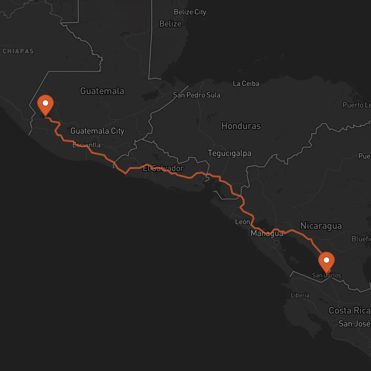 Ruta San Carlos - San Marcos