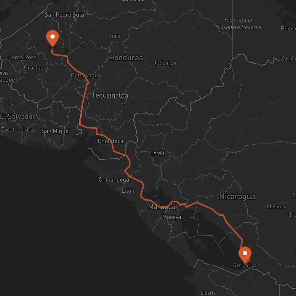 Ruta San Carlos - Santa Bárbara