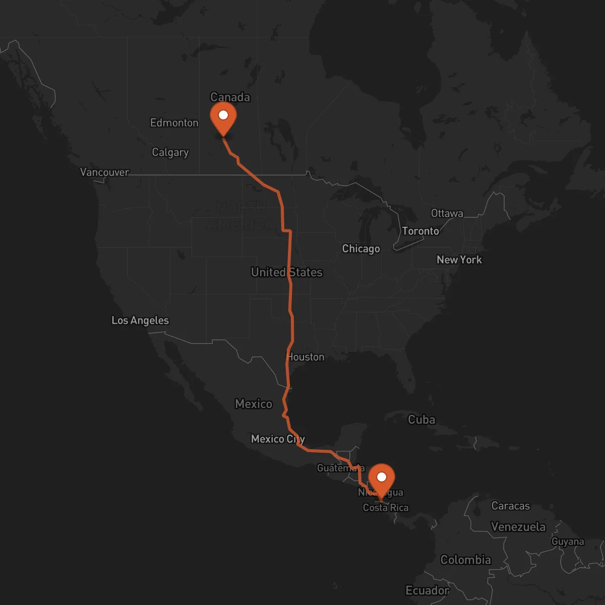 Ruta San Carlos - Saskatoon