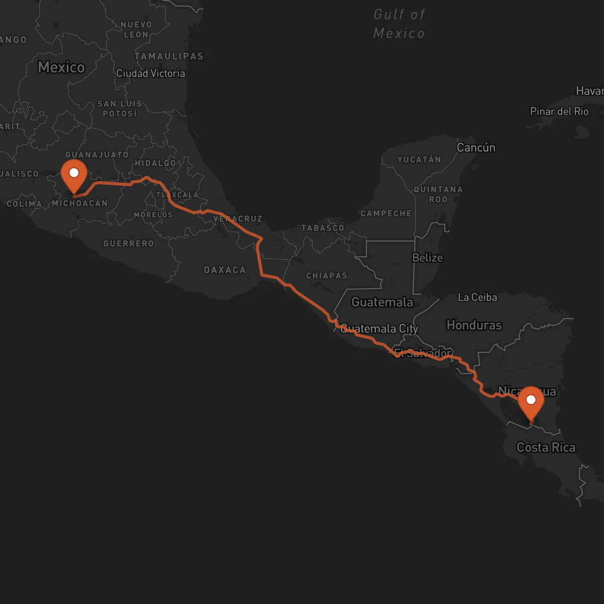 Ruta Uruapan - San Carlos