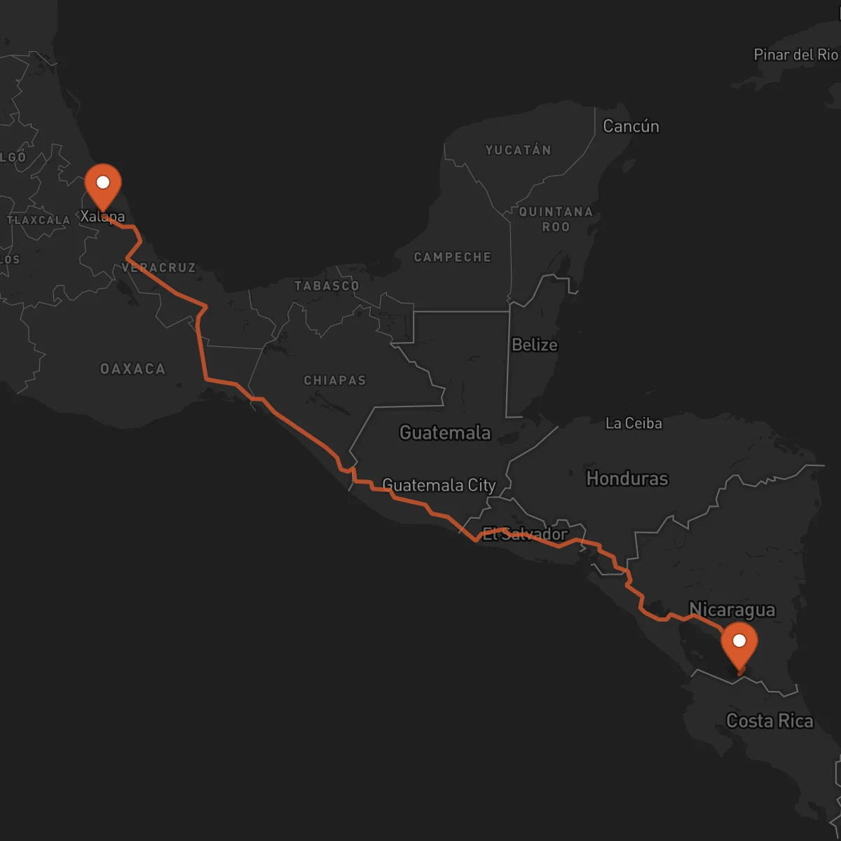 Ruta Xalapa - San Carlos
