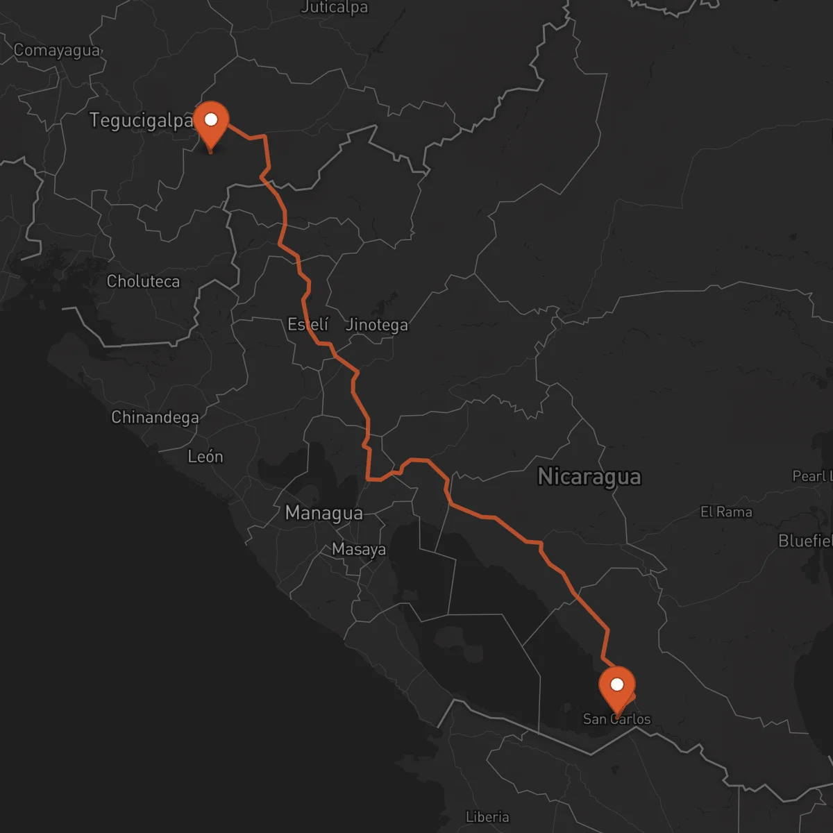 Ruta Yuscarán - San Carlos