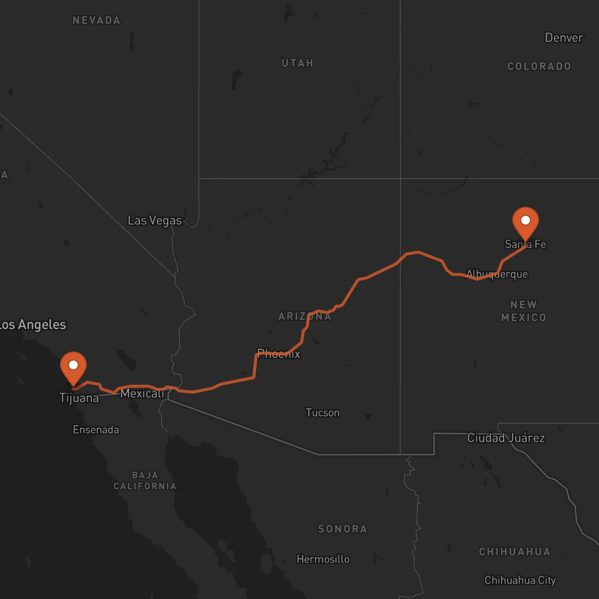 Ruta San Diego - Santa Fe