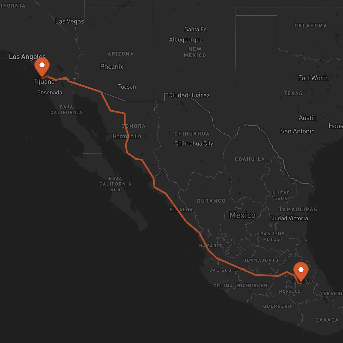 Ruta Tlaxcala de Xicohténcatl - San Diego