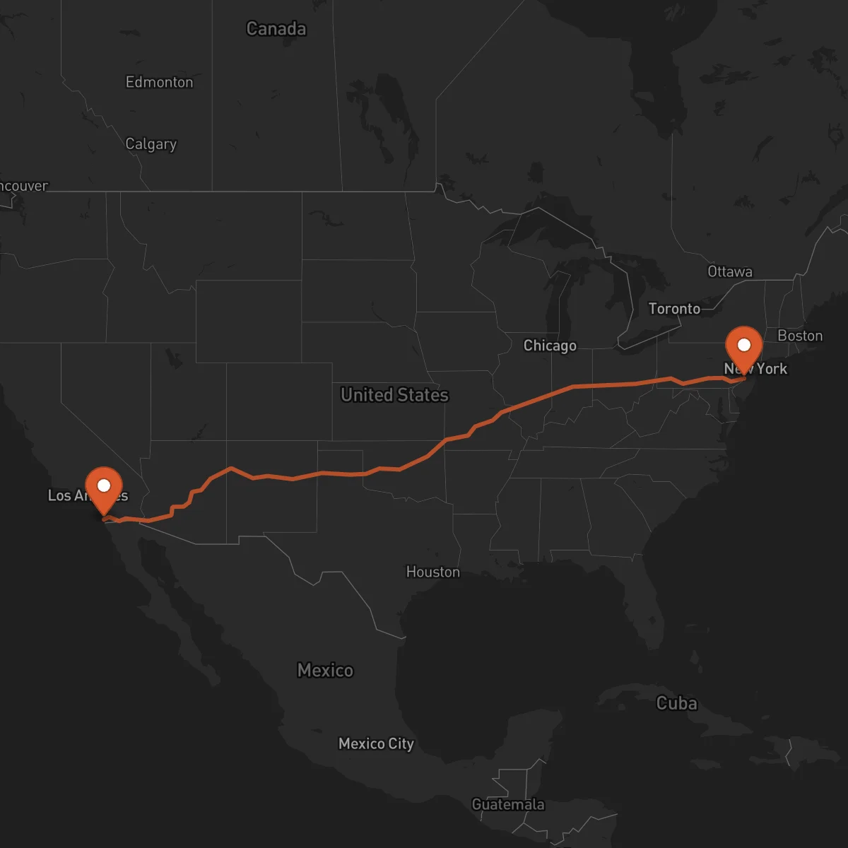 Ruta San Diego - Trenton