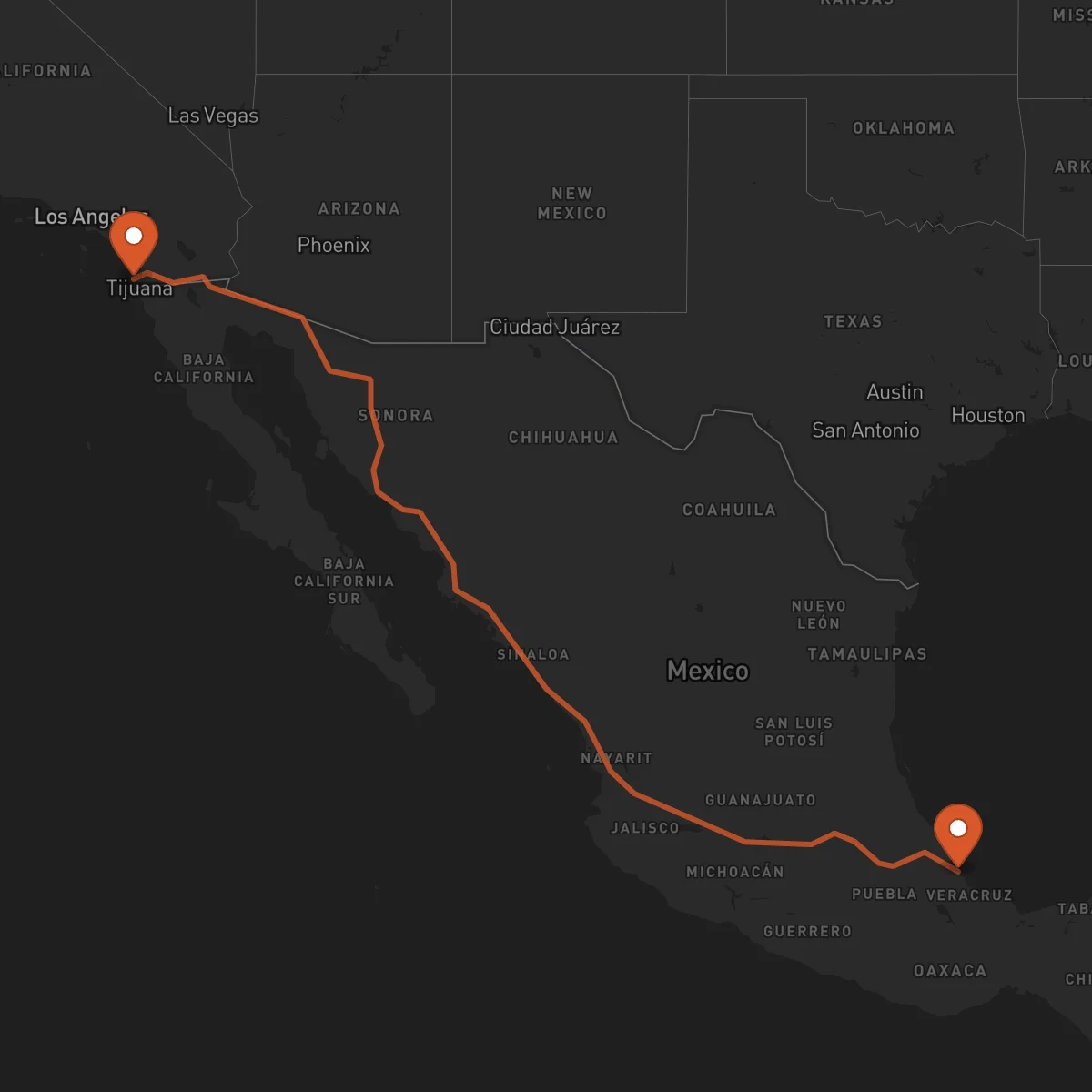 Ruta Veracruz - San Diego