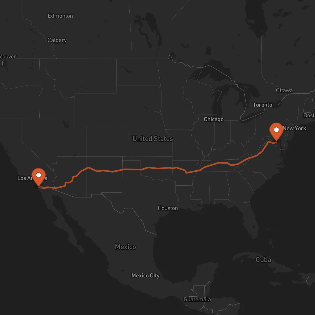 Ruta Washington D.C. - San Diego