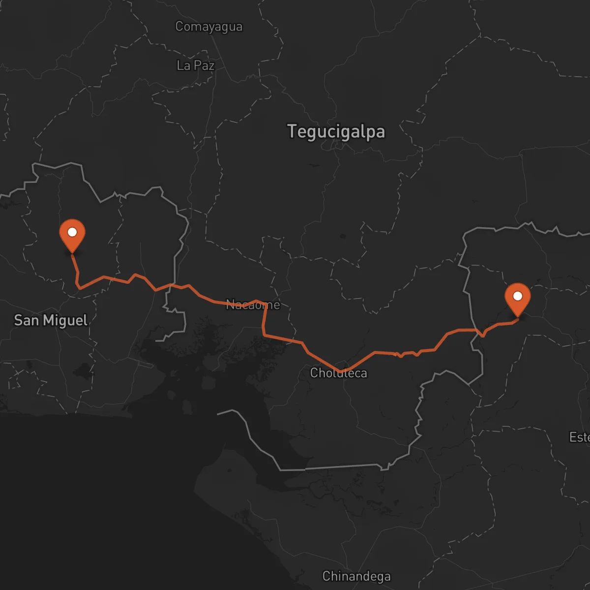Ruta San Francisco Gotera - Somoto