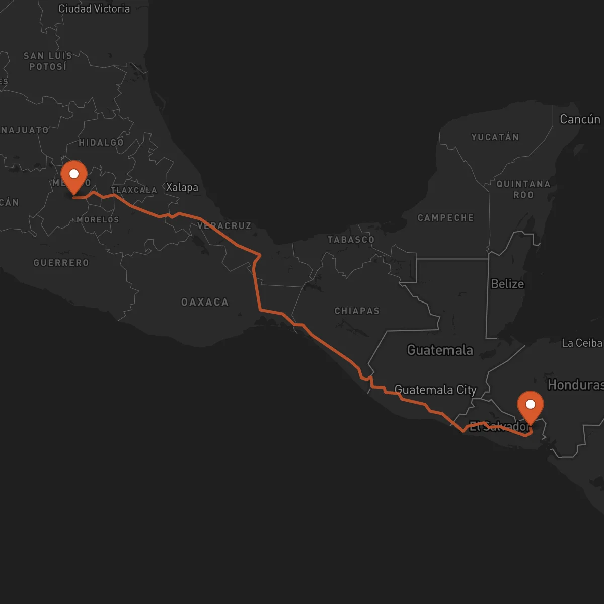 Ruta Toluca - San Francisco Gotera