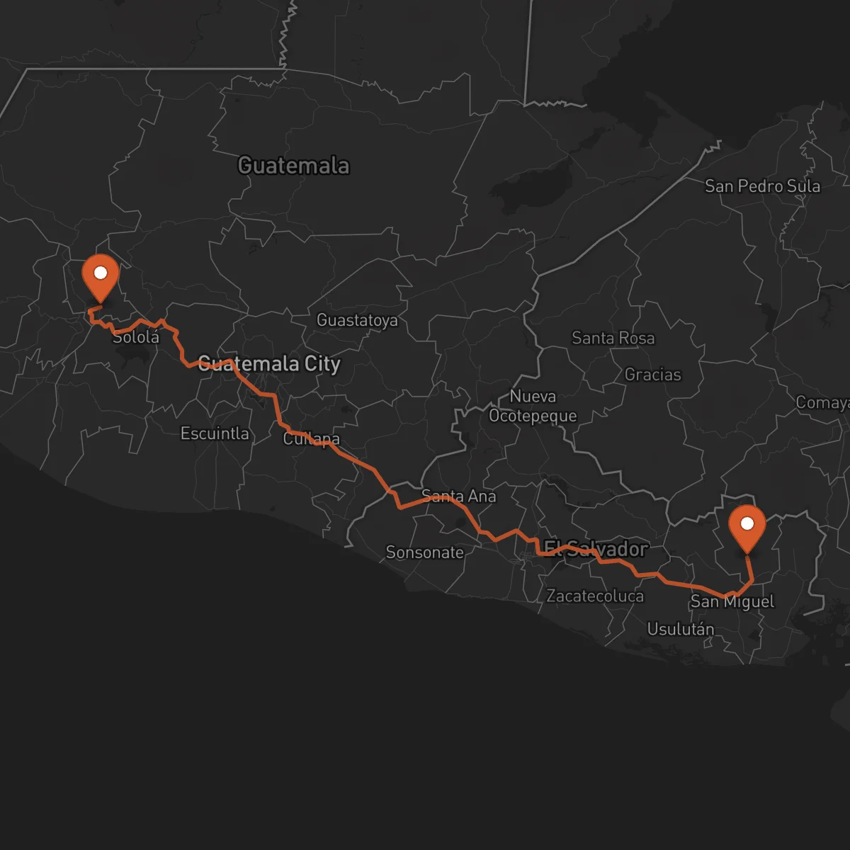 Ruta Totonicapán - San Francisco Gotera