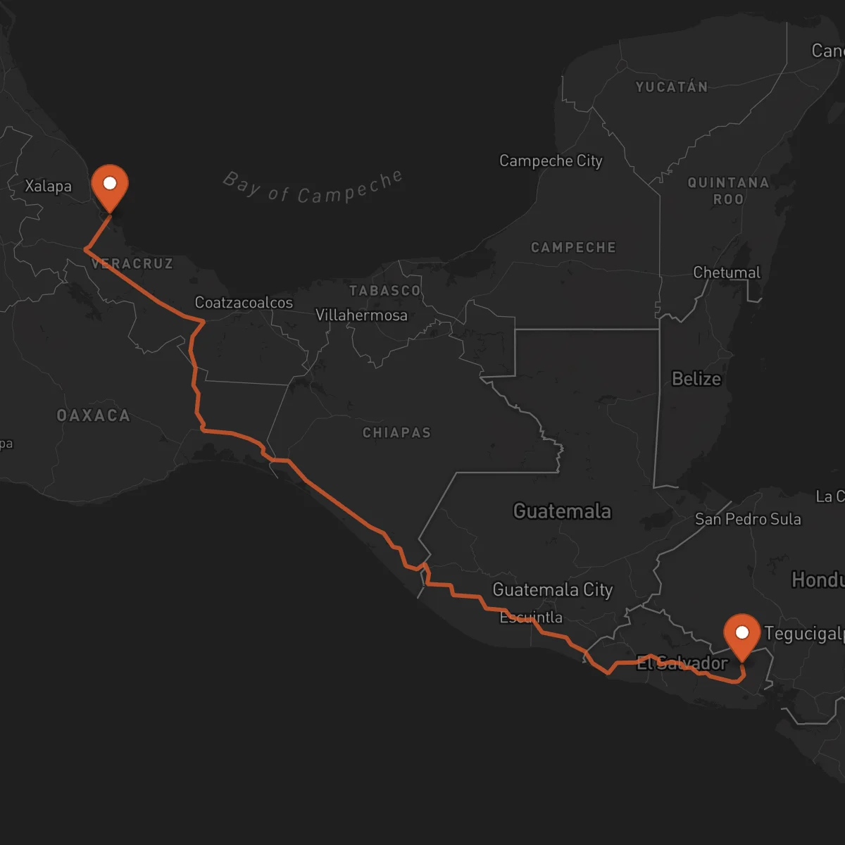 Ruta Veracruz - San Francisco Gotera