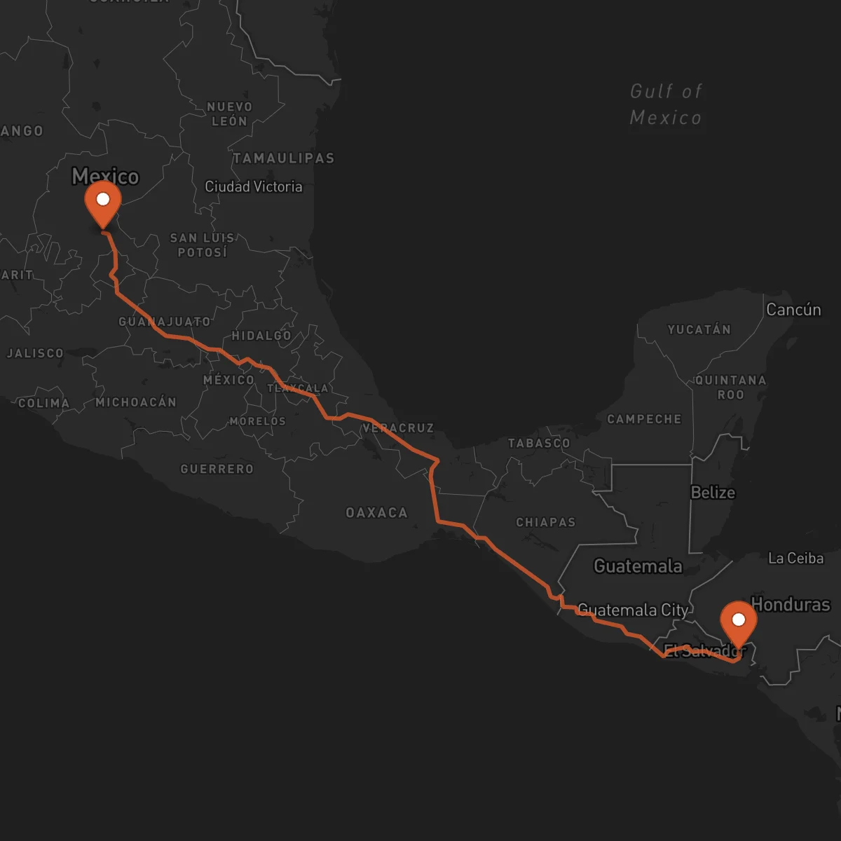 Ruta San Francisco Gotera - Zacatecas